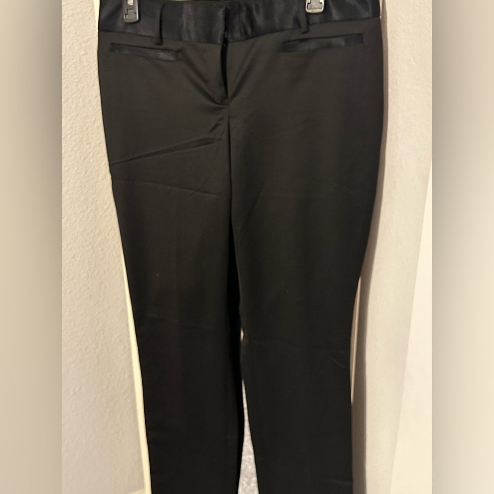 Black, Satin Business Trousers, Size 8
